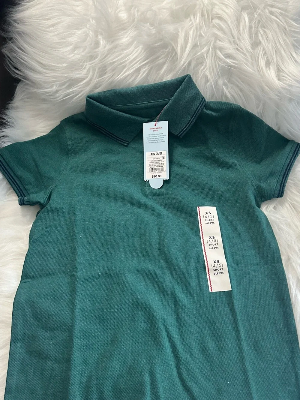 Cat & Jack Teal Short Sleeve Polo